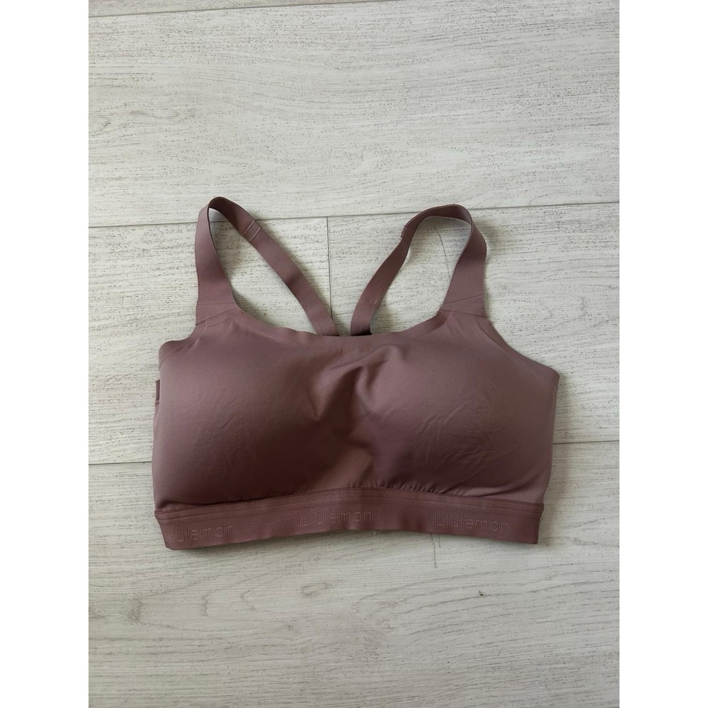 Lululemon Fine Form Convertible Sports Bra Sz 36DD Vintage Mauve Pink